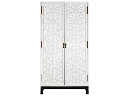 Maharadscha Small Hutch in Solid White with Matte Black Base
