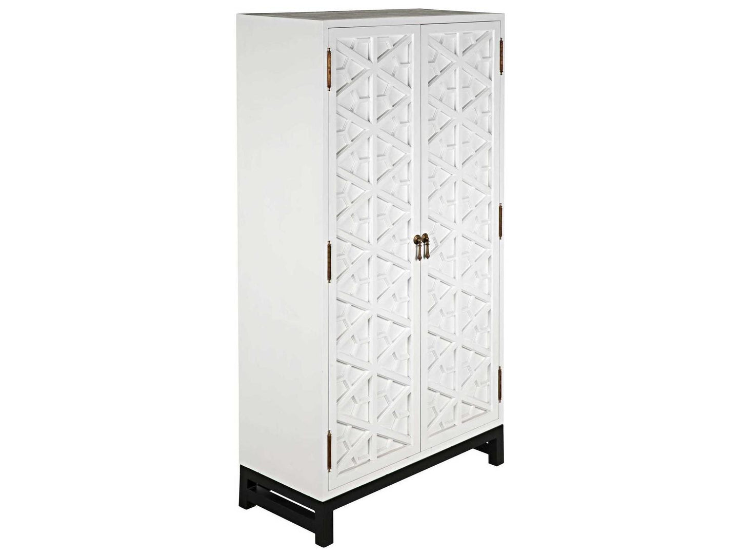 Maharadscha Small Hutch in Solid White with Matte Black Base