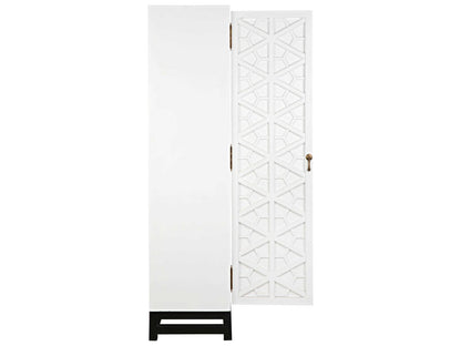 Maharadscha Small Hutch in Solid White with Matte Black Base