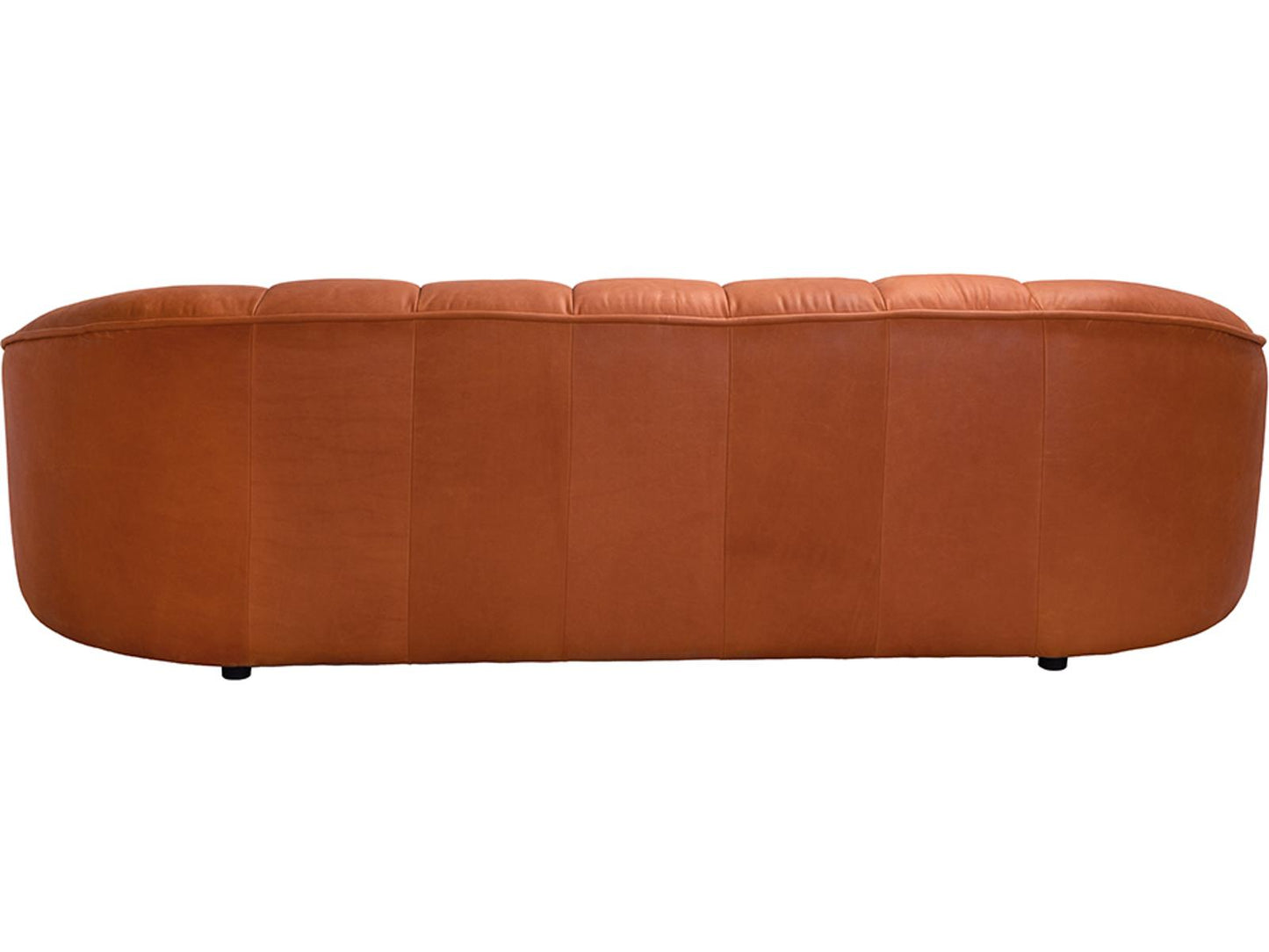 Amadeus 3-Seat Contemporary Leather Sofa in Roman Red