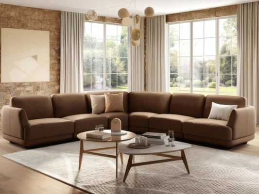 Carter Leather Sectional Sofa