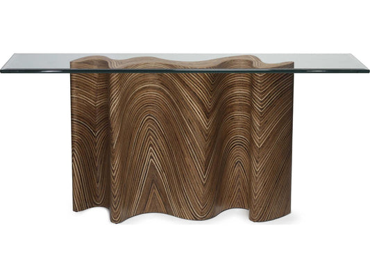 Showtime Rectangular Console Table in Light and Medium Brown