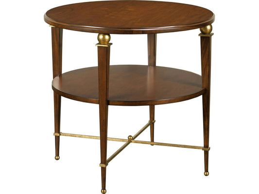 Round Wood End Table in Cherry