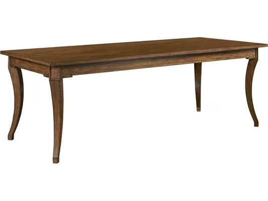 French Empire Rectangular Wood Mocha Dining Table