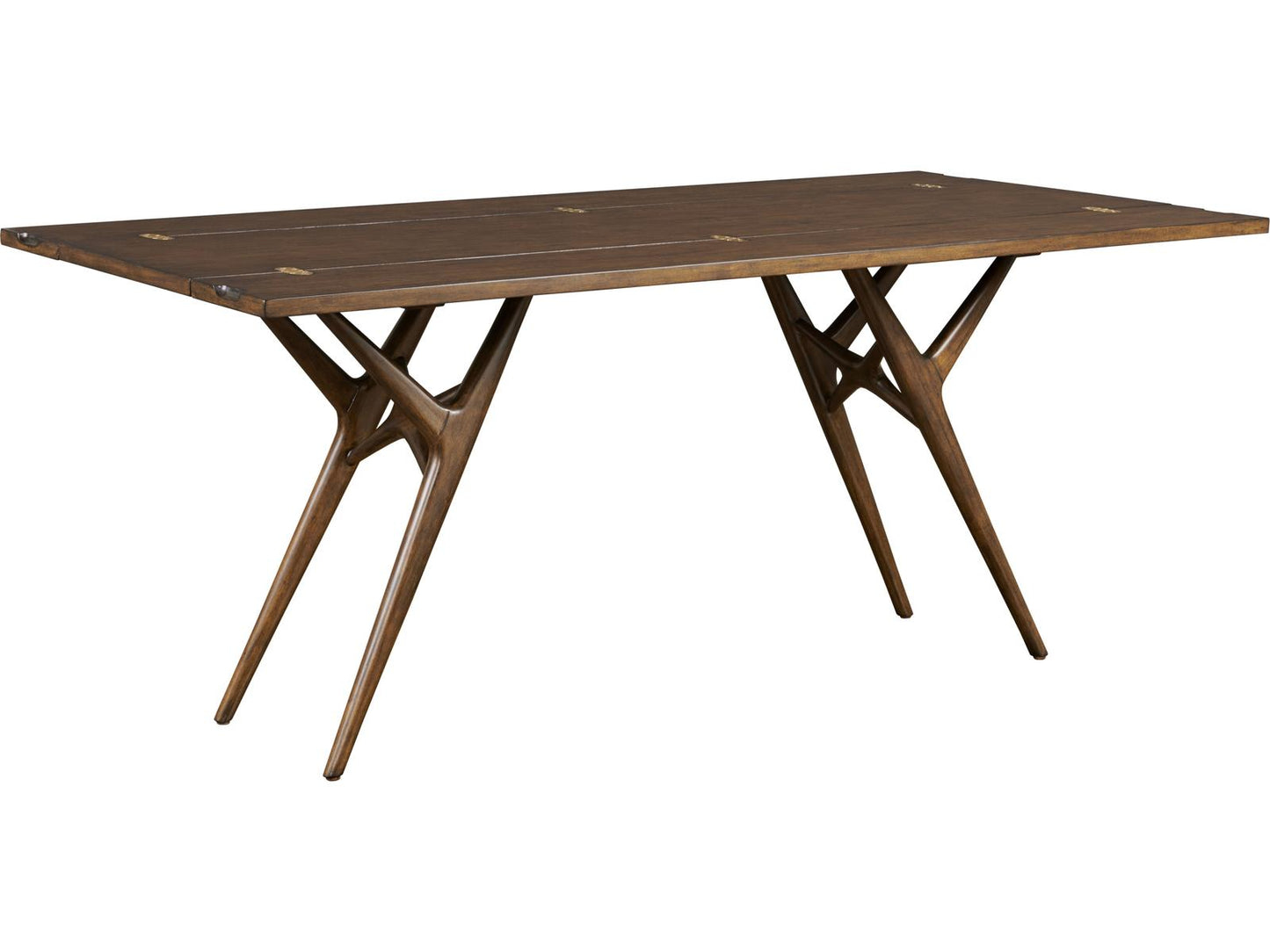 68-Inch Rectangular Solid Hardwood Console Dining Table in Mocha
