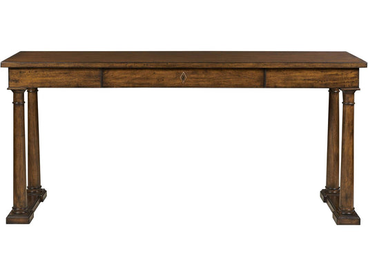 Rectangular Wood Mocha Console Table