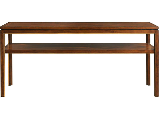 Rectangular Wood Console Table in Mahogany