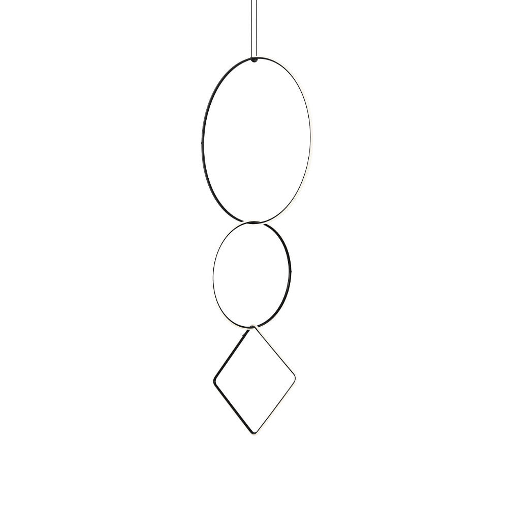 Arrangements Round Large Round Medium Square Large Three Element Pendant