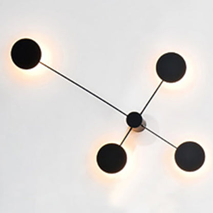 Round Control 4 Black LED Wall / Flushmount