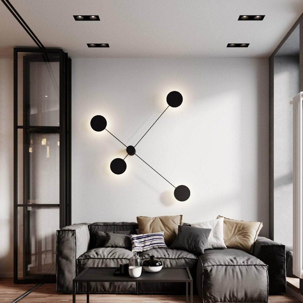 Round Control 4 Black LED Wall / Flushmount