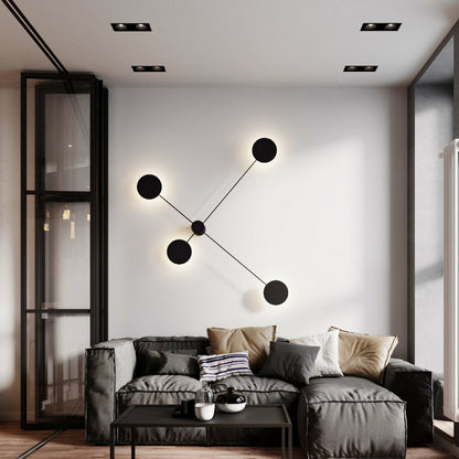 Round Control 4 Black LED Wall / Flushmount