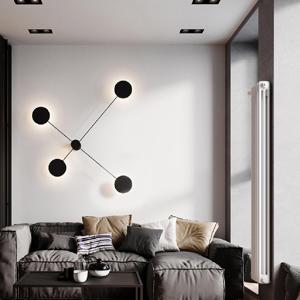 Round Control 4 Black LED Wall / Flushmount