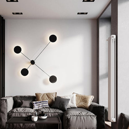 Round Control 4 Black LED Wall / Flushmount