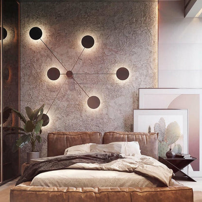 Round Control 6 Black LED Wall / Flushmount