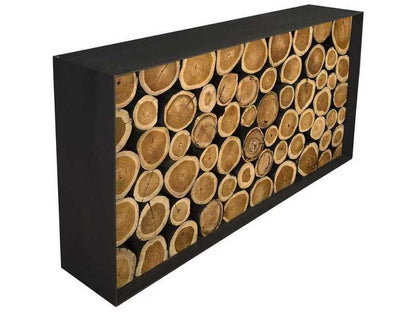 Rectangular Wood Natural Console Table