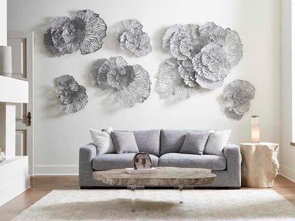 Floating Wood Silver Gray Coffee Table