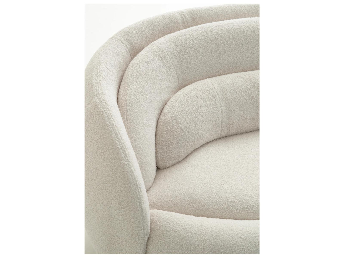 Peonia 117-Inch Fabric Sofa in White Acacia