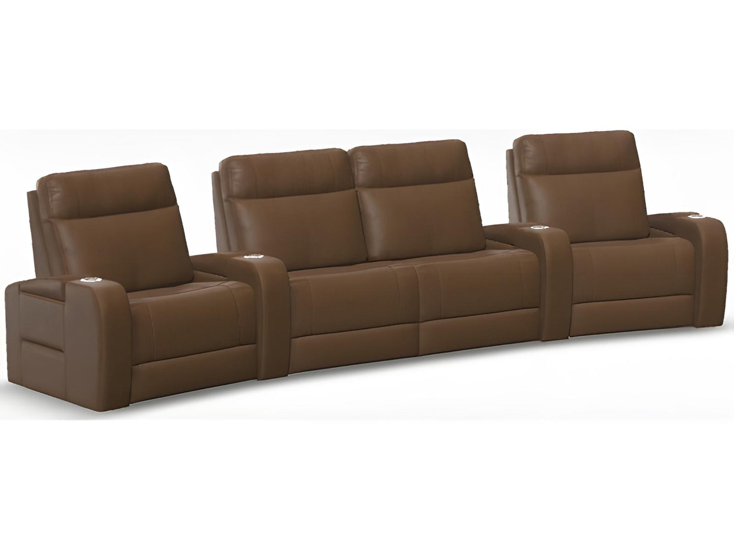 Virtue Configurable Leather Sectional Sofa with Power Recline Headrest and Lumbar