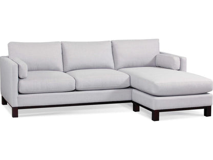 Bailey Sectional Sofa Chaise with Bolster Pillows