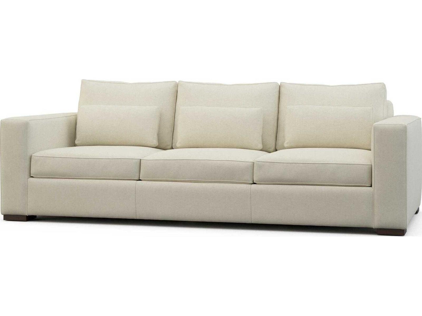 Geneva 3-Seat Fabric Sofa in Beige