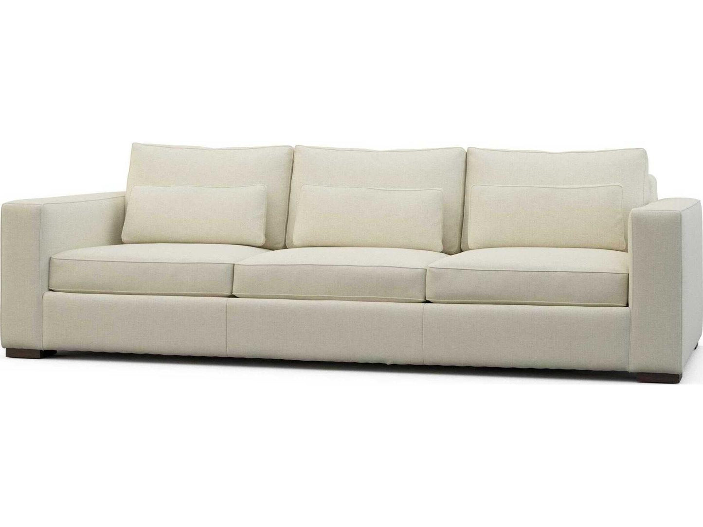 Geneva Extra Long 3-Seat Fabric Sofa in Beige