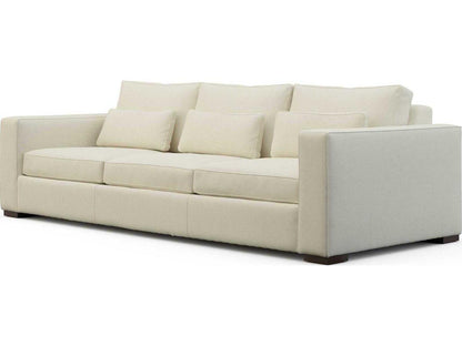 Geneva Extra Long 3-Seat Fabric Sofa in Beige