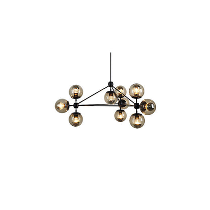 Modo 3 Sided Chandelier - 10 Globes