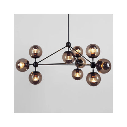 Modo 3 Sided Chandelier - 10 Globes