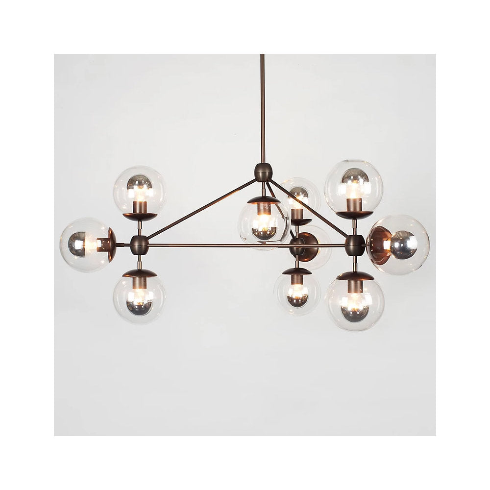 Modo 3 Sided Chandelier - 10 Globes