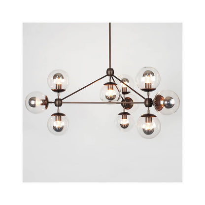 Modo 3 Sided Chandelier - 10 Globes