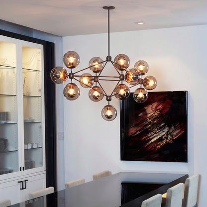 Modo 4 Sided Chandelier - 15 Globes
