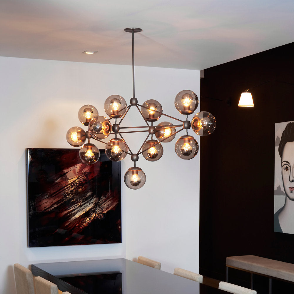Modo 4 Sided Chandelier - 15 Globes