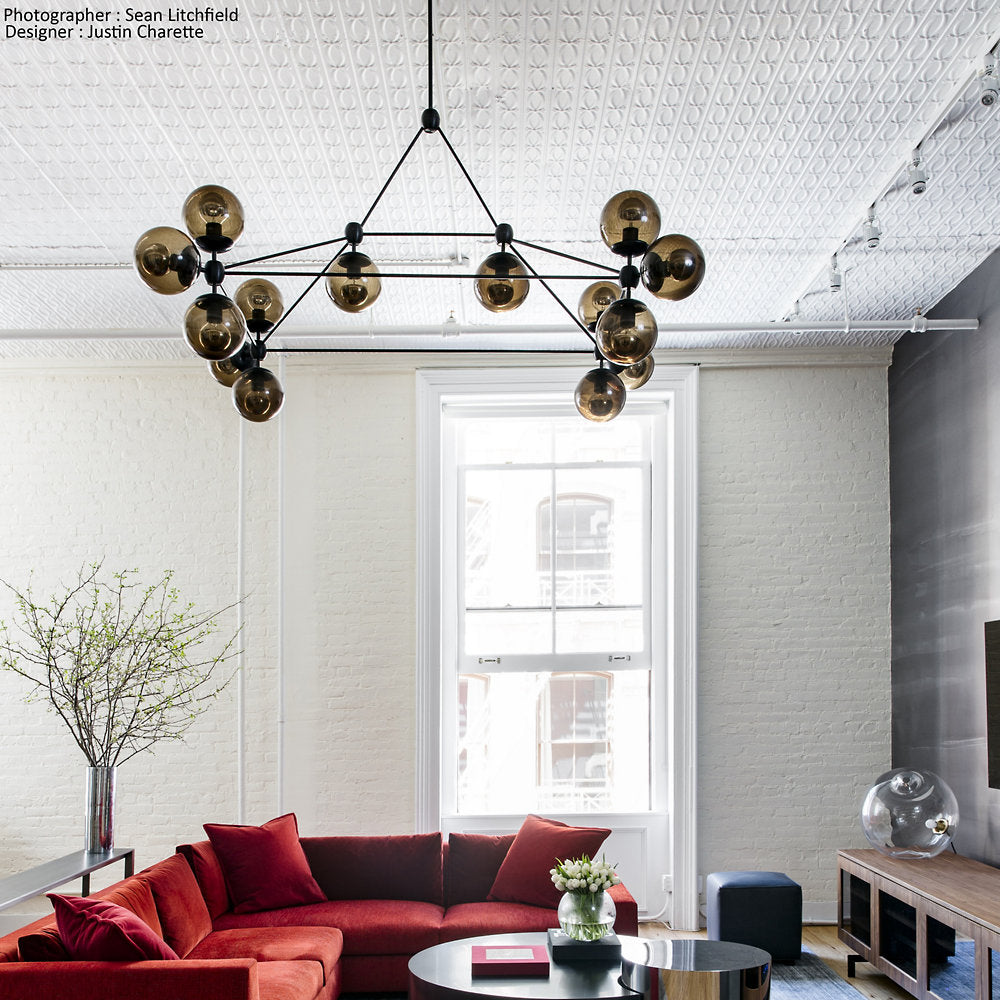 Modo Rectangle Chandelier - 14 Globes