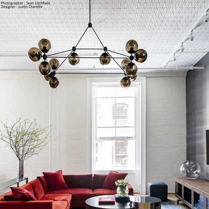 Modo Rectangle Chandelier - 14 Globes