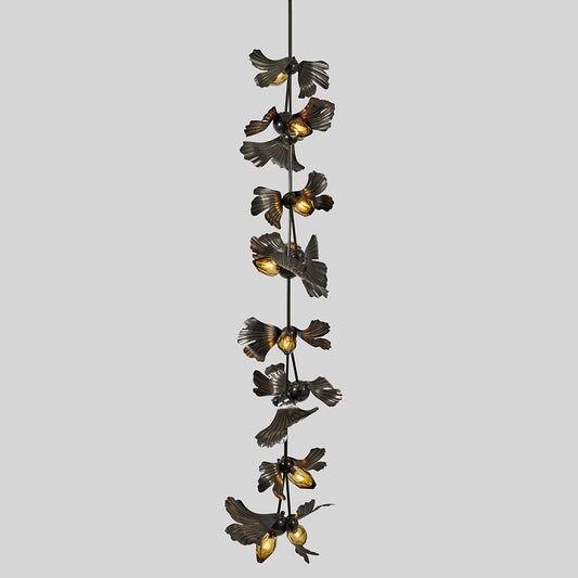 Fluted Ginkgo 10 Totem Chandelier