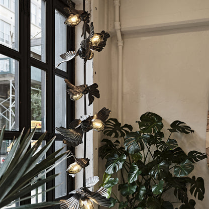 Fluted Ginkgo 10 Totem Chandelier