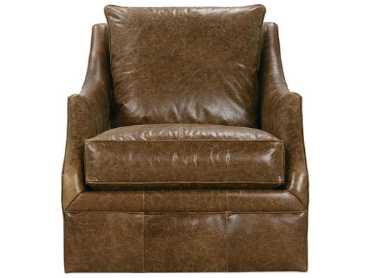 Kara Swivel Leather Accent Chair
