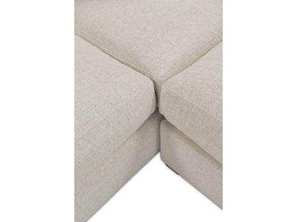 Lilah 2-Piece Cream Upholstered Sectional Sofa