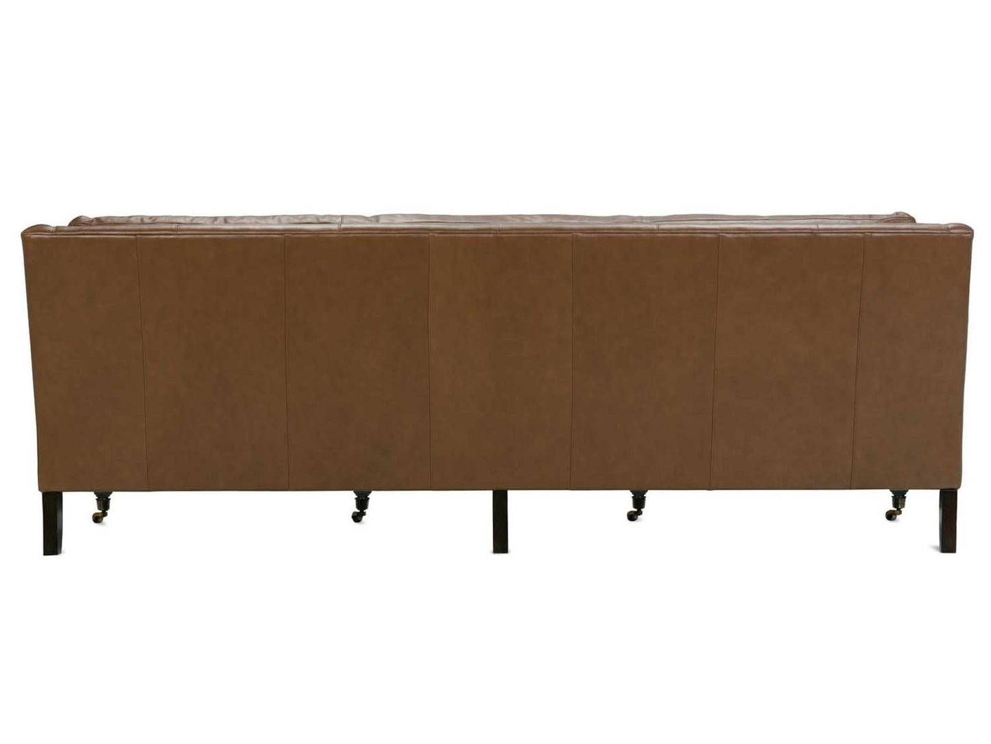 Madeline 90-Inch 3-Seat Full Aniline Leather Sofa in Chocolate Brown
