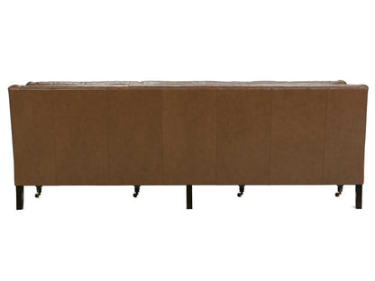 Madeline 90-Inch 3-Seat Full Aniline Leather Sofa in Chocolate Brown