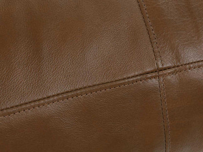Madeline 90-Inch 3-Seat Full Aniline Leather Sofa in Chocolate Brown