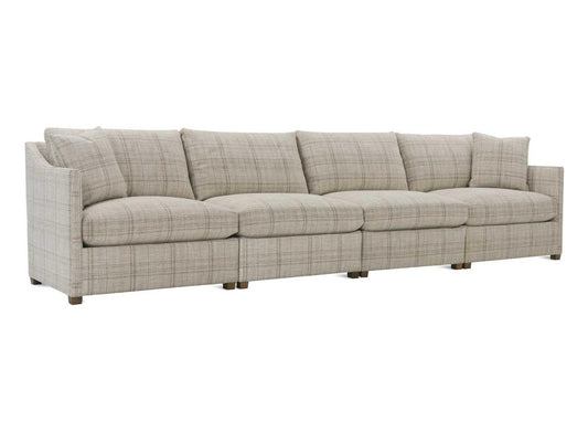 Serena 4-Piece Modular Upholstered Sectional Sofa in Beige