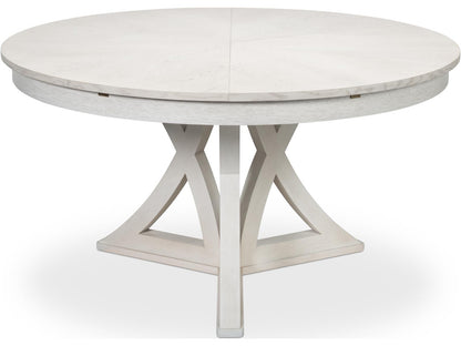 Jupe Casual Round Dining Table in Working White