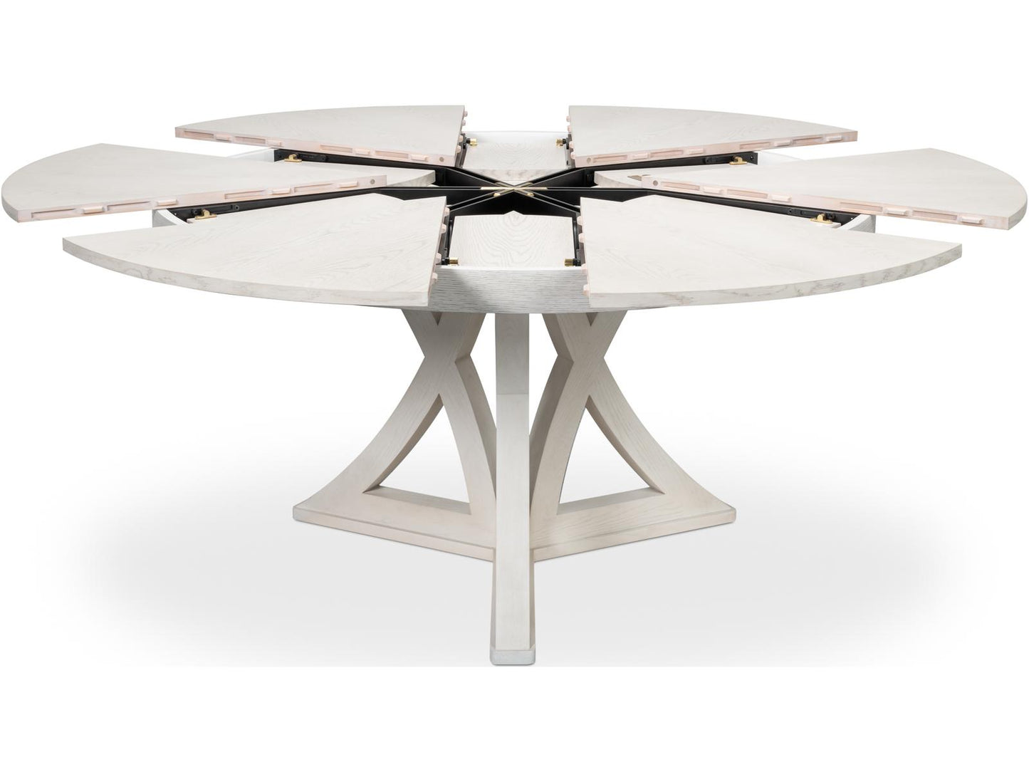 Jupe Casual Round Dining Table in Working White