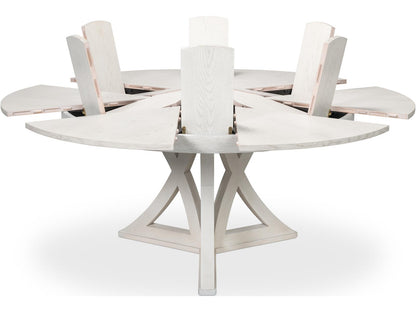 Jupe Casual Round Dining Table in Working White