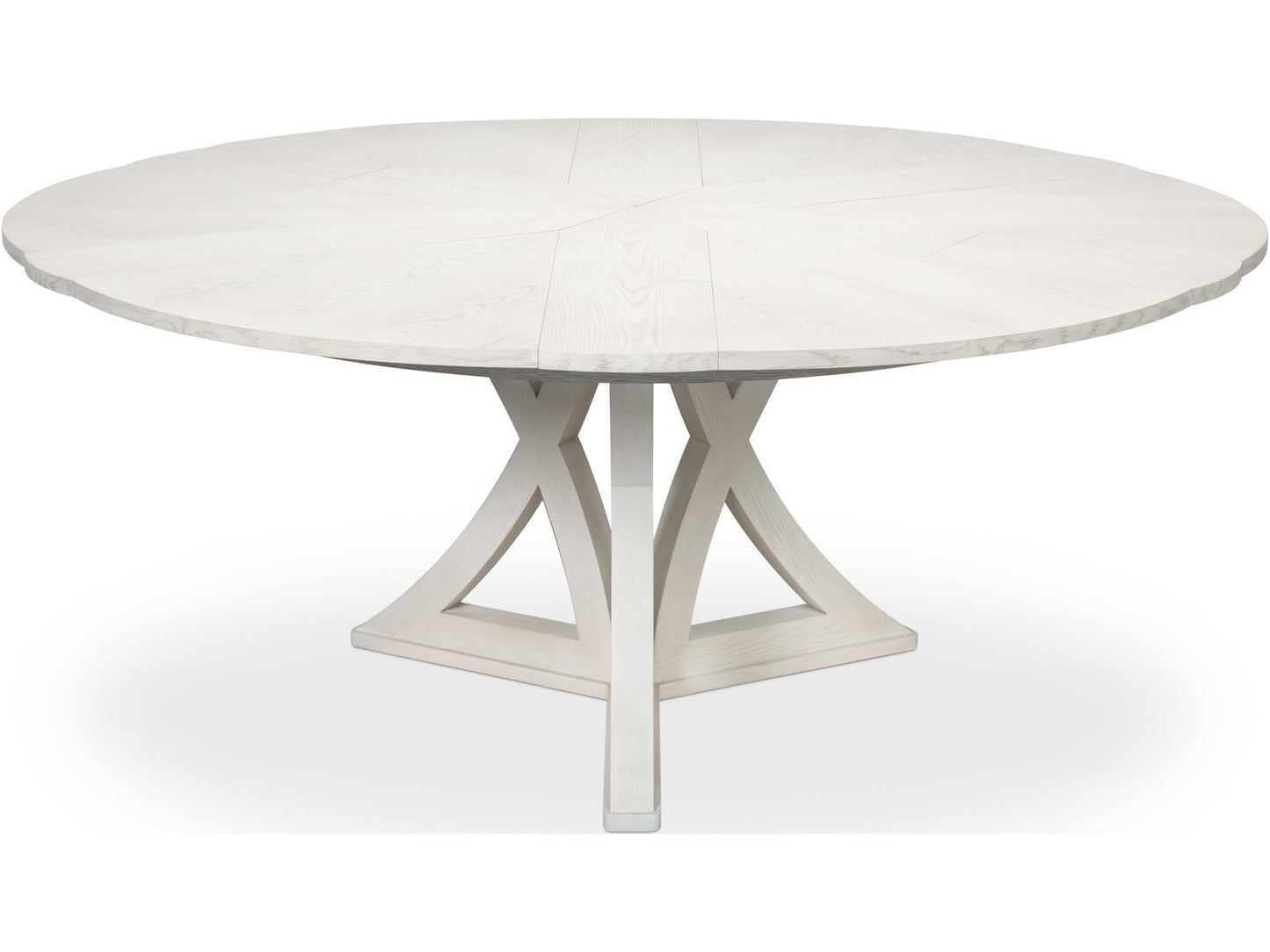 Jupe Casual Round Dining Table in Working White