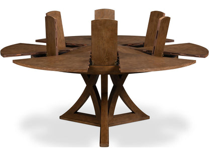Casual Jupe Expandable Dining Table in Light Mink Oak