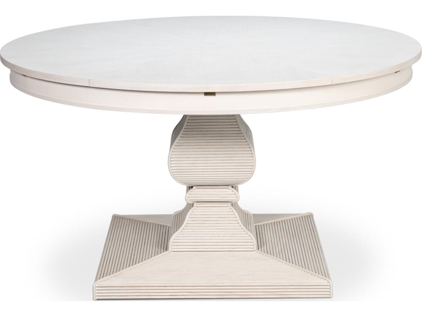 Kelso Jupe Round Wood Dining Table in Working White