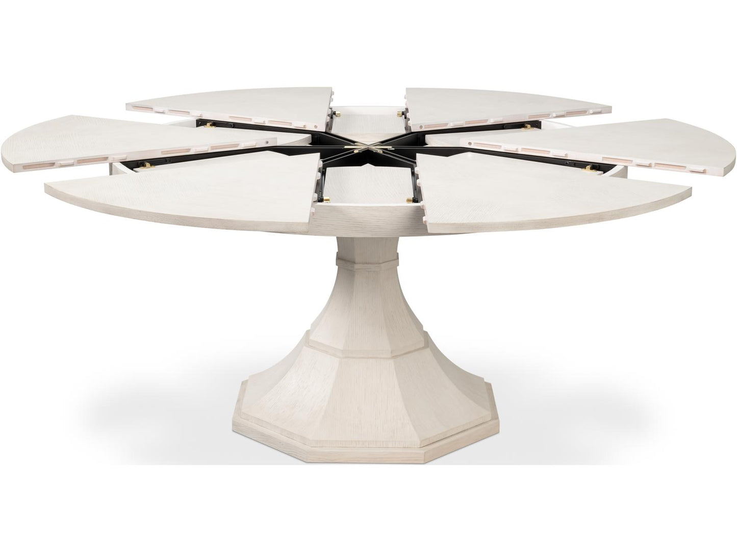 Giselle 55-Inch Round Jupe Dining Table in Working White