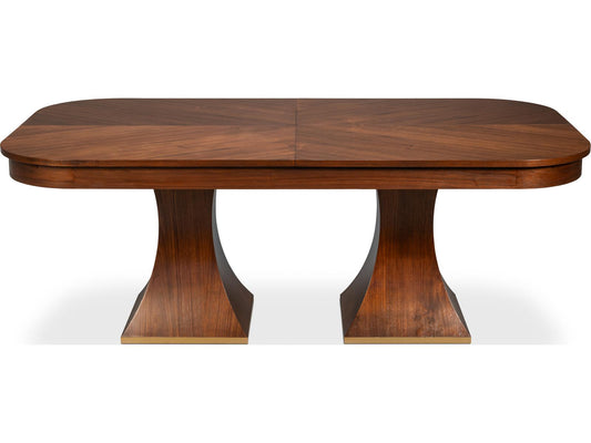Gramercy Park Jupe Rectangular Wood Dining Table in Black Walnut